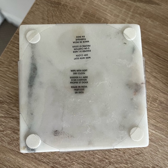 Set of 4 Marble & Gold Square Coasters - Picture 5 of 5